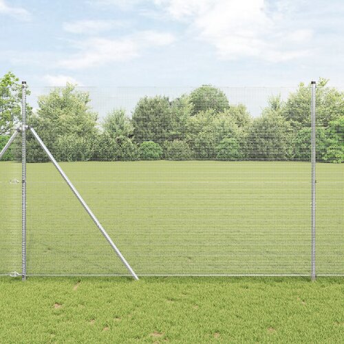 vidaXL varjena žična ograja s 13 stebri 1.5x50 m pocinkano jeklo Cene