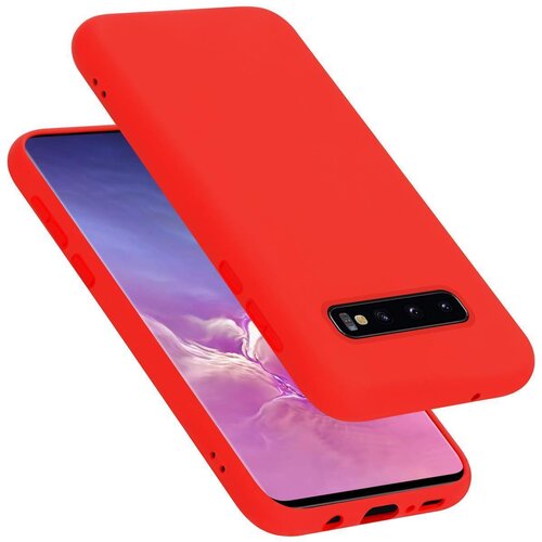 Cadorabo Ohi&amp;scaron;je, združljiv s Samsungom v tekoči rdeči barvi - za&amp;scaron;čitni pokrov iz fleksibilnega silikona TPU, (20590100) Slike