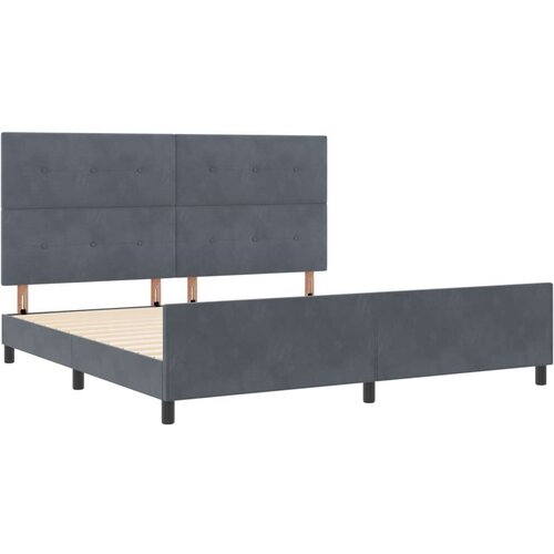  Okvir kreveta Tamno sivi 200x200 cm Bar&amp;scaron;un Slike