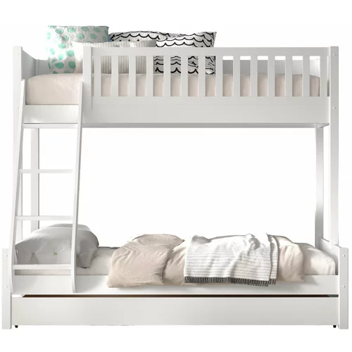 Vipack Bela pograd otroška postelja iz masivnega bora s prostorom za shranjevanje 140x200/90x200 cm SCOTT –