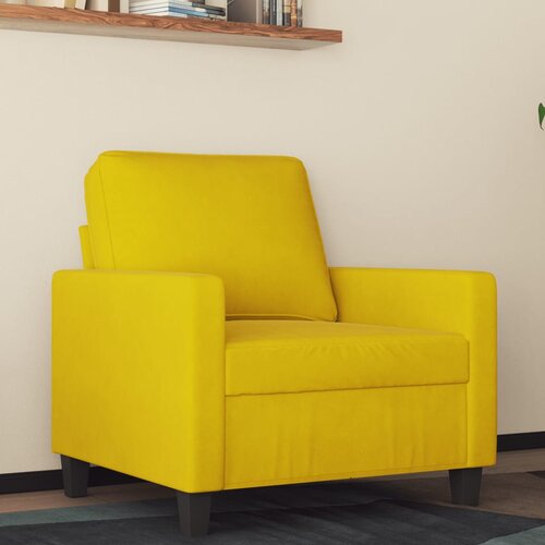  The Living Store Fotelj rumen 60 cm žamet - Enosed, (21456460) Slike