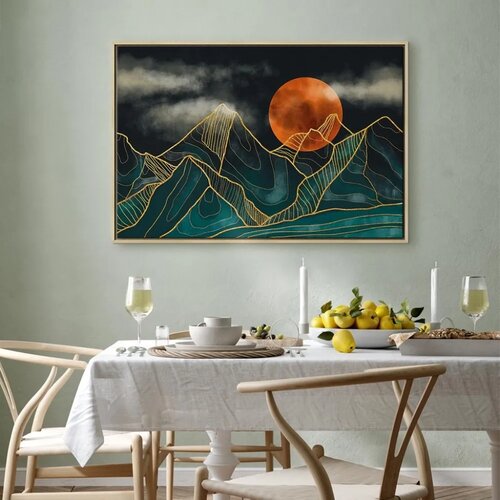  Slika - Mountain Calm (1 Part) Wide 60x40 U prirodnom drvenom okviru Cene