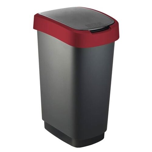 Rotho kanta za otpatke 50L twist/ crna/crvena Slike