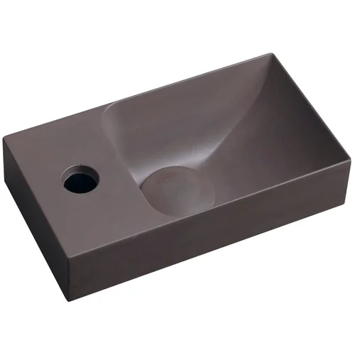 Sapho Temno rjav betonski umivalnik za WC 31x17 cm Piccolino –