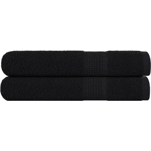 vidaXL Brisače za savno 2 kos črna 80x200 cm 360 g/m² 100% bombaž vidaXL Brisače za savno 2 kos črna 80x200 cm 360 g/m² 100% bombaž
