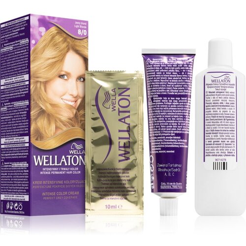 Wella ton Permanent Colour Cr&amp;egrave;me barva za lase odtenek 8/0 Light Blonde Slike