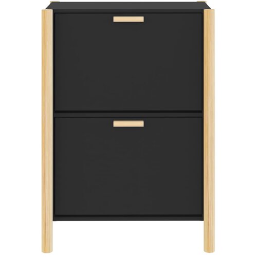  za cipele crni 57,5x33x80 cm od konstruiranog drva Slike