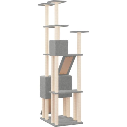 Penjalica za mačke sa stupovima za grebanje svjetlosiva 190 cm Slike