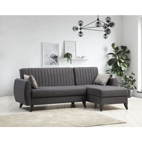 Atelier Del Sofa Kutna sofa Alkon 223x86x130cm Tamno siva Cene
