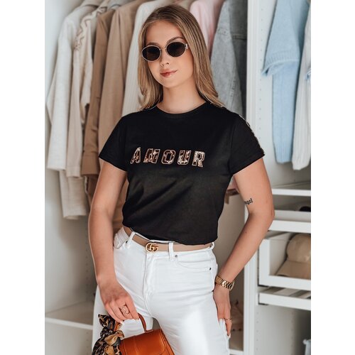 DStreet T-shirt damskie z haftem AMOROSA czarny Cene