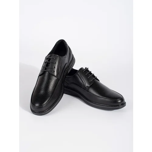 Shelvt Men's black lace-up shoes