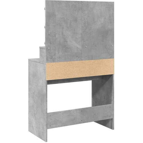  Toaletni stolić s LED svjetlima siva boja betona 80x41x134,5 cm Slike