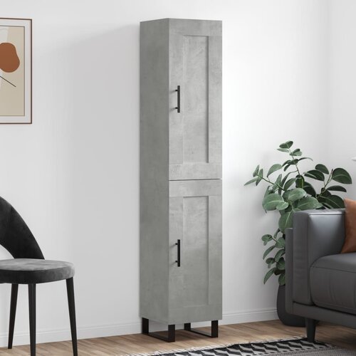 vidaXL Visoka komoda siva betona 34 5x34x180 cm od konstruiranog drva Cijene