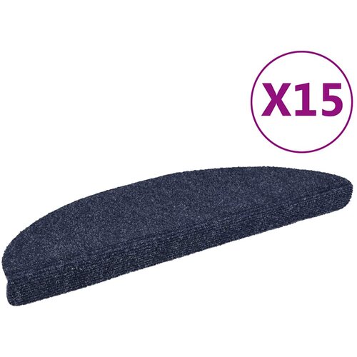  Prostirke za stepenice samoljepljive 15 kom 56x17x3 cm plave poluokrugle Cene