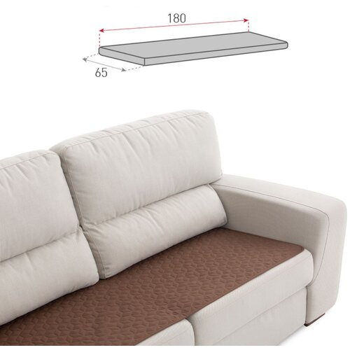 SOFA Vodoodbojna podloga za sedežno garnituro - topper 65 x 180cm rjava Cene