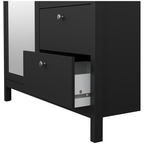 Tvilum Črna garderobna omara z ogledalom 102x199x58 cm Madrid &amp;ndash; Slike
