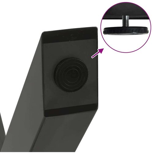  Noge za stolić u obliku slova X 2 kom antracit 60x(30-31) cm Slike