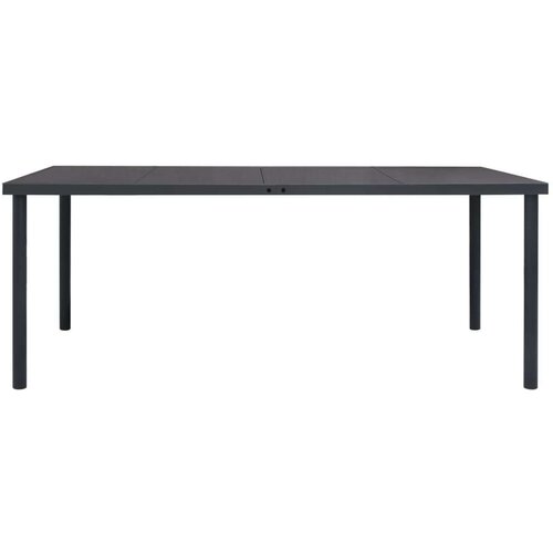  Vrtni blagovaonski stol antracit 190 x 90 x 74 cm čelični Slike