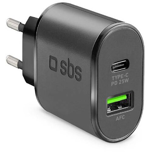 Sbs stenski polnilec sbs, 2 vhoda, 25 w, črn Slike