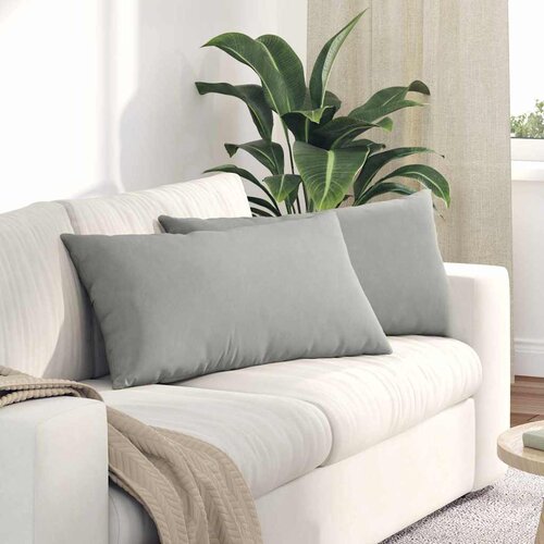  Jastučići za sofu 2 pcs Svijetlo siva 80 x 40 cm tkanina Cijene
