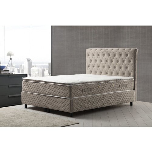 Hanah home Sonata Set 120 x 200 - Beige Beige Single Mattress, Base & Headboard Cene