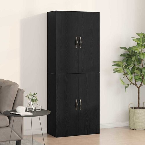 Ormar za montažu na zid 2 pcs Crni hrast 69,5 x 34 x 90 cm Cene