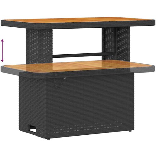  Sjedeća garnitura za vrt 8 kom. 5-Broj sjedala Crna i Krema 90 x 55 x 71 cm Slike