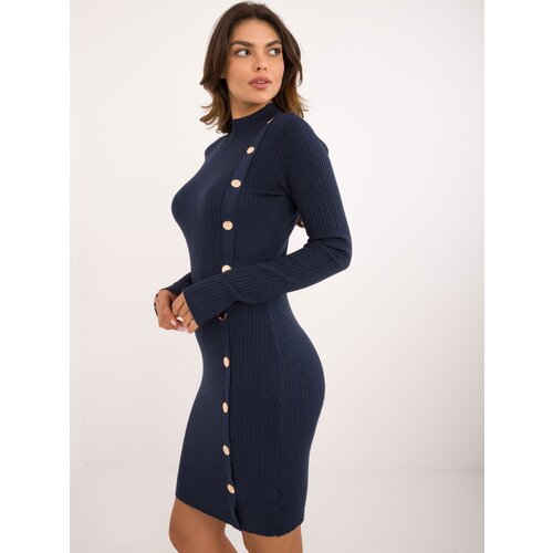 Wool Fashion Italia Dress-AT-SK-2345-2.32-navy blue Slike