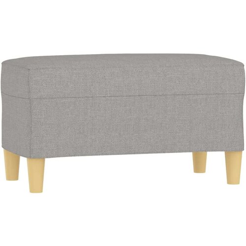  Klupa svjetlosiva 70 x 35 x 41 cm od tkanine Slike