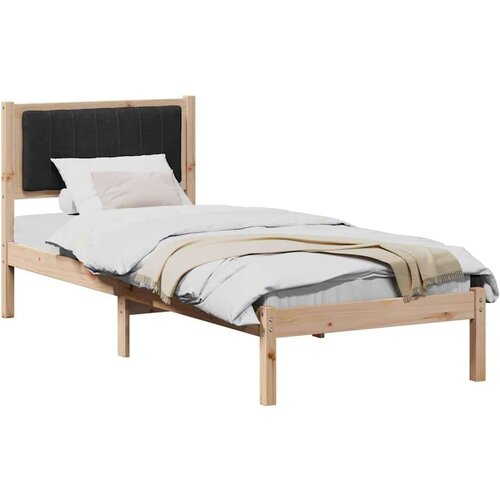 VidaXL krevetni okvir s tapiciranim uzglavljem crna 80 x 200 cm Slike