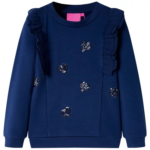 vidaXL Otroški pulover mornarsko moder 128