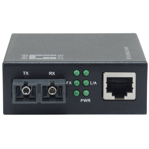  LevelOne Smart Gigabit RJ45-SC Media Converter, Single-Mode Fiber, 1310nm, 20km, Compatible with 19-inch rack-mountable chassis Slike