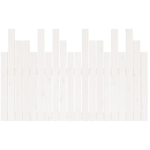  Zidno uzglavlje bijelo 127,5x3x80 cm od masivne borovine Slike