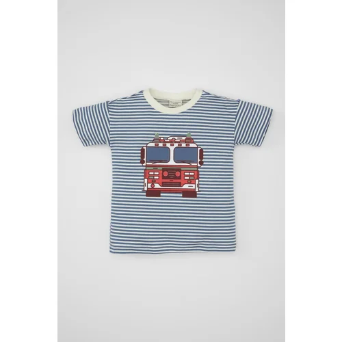 Defacto Baby Boy Vehicle Printed Short Sleeve T-Shirt