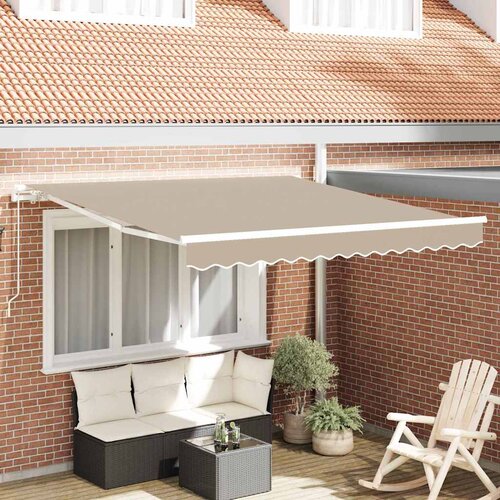  Skrovita tenda Bež 350 x 250 cm Poliester i aluminij Cijene