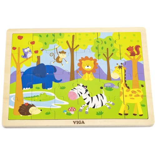 Viga Drvene Puzzle Safari 50198, 24 komada Cijene