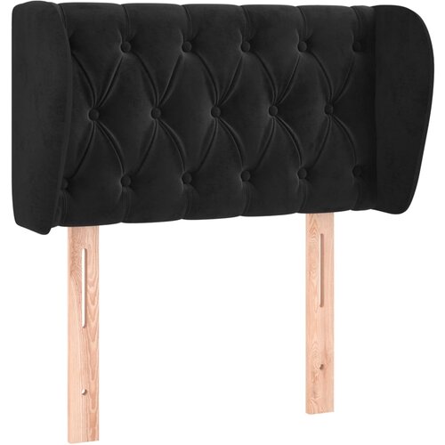 Maison Chic posteljno vzglavje - vzglavna omarica - nočna omarica z u&scaron;esi črno 83x23x78/88 cm žamet, (21709604) Cene