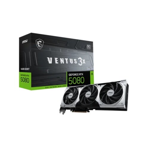 MSI Video Card Nvidia RTX 5080 16G VENTUS 3X OC PLUS (16GB GDDR7/256bit, PCI-E Gen5, 3x DP 2.1, 1x HDMI... Cijene