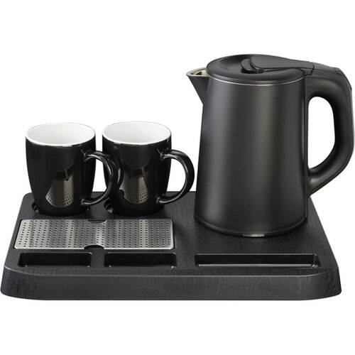 Eva set grelnik za vodo, pladenj, 2 lončka WK9102, inox, ker Slike