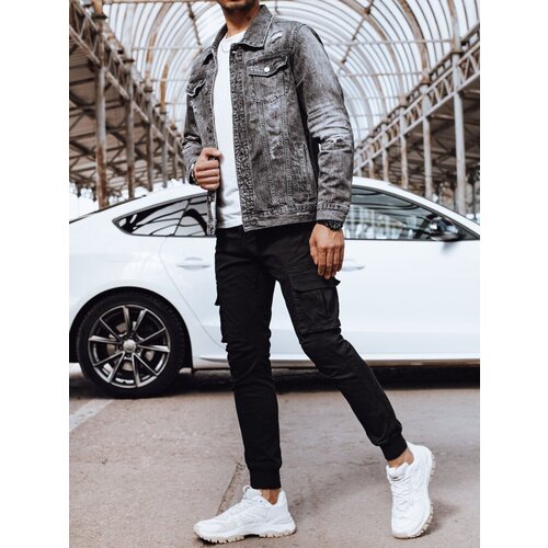 DStreet Men's Grey Denim Jacket Cene