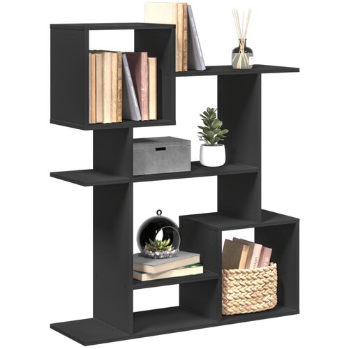 VidaXL Sobna pregrada / regal za knjige crni 92x29x112 cm drveni Slike