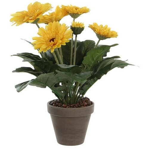  Umjetna biljka Gerbera (Visina: 35 cm, Žute boje, Plastika) Slike