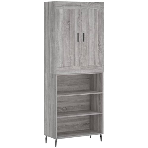 Maison Chic Visoka Komoda - Predalnik siva sonoma 69,5x34x180 cm inženirski les, (21721050) Cene