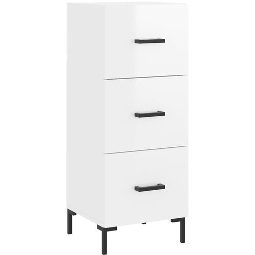 Maison Chic Komoda - Predalnik visok sijaj bela 34,5x34x90 cm inženirski les, (21718809) Slike