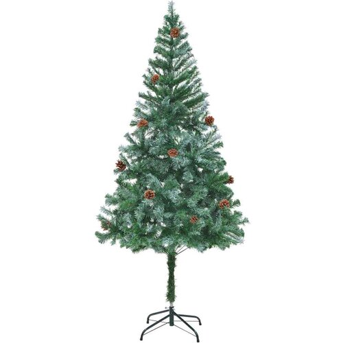 VidaXL Umjetno božićno drvce s stalakom Zelena 180 cm PVC i čelik Slike