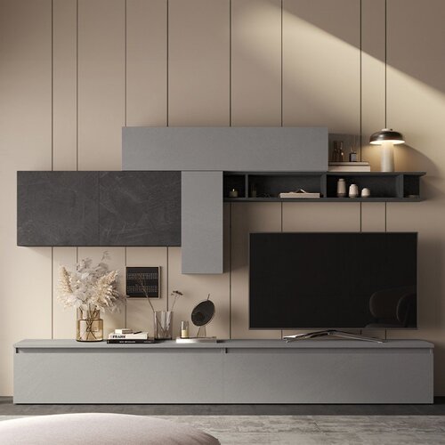 LC Mobili Modularni sivi zidni set s otvorenom policom INFINITY 2.0 900023 Slike