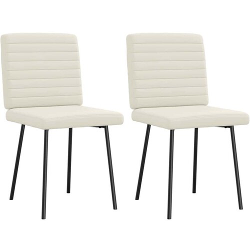 Maison Chic Jedilni stoli - Vzorci stoli 2 kosa krem žamet A324, (22032287) Slike