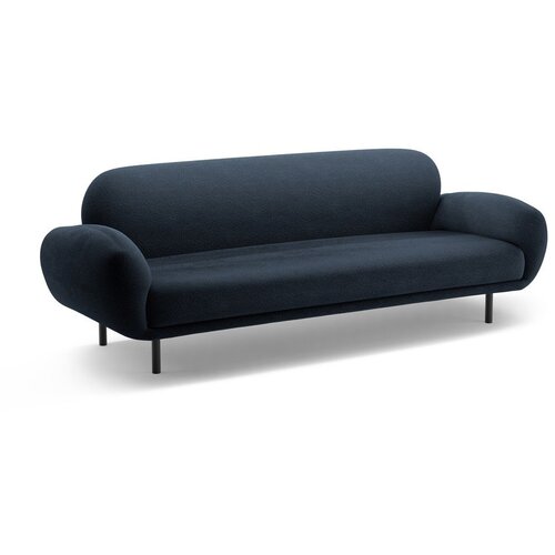 Micadoni Temno modra sedežna garnitura iz tkanine boucl&amp;eacute; 208 cm Poppy &amp;ndash; Slike