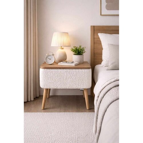Hanah home noćni ormarić Nivo, beli Slike