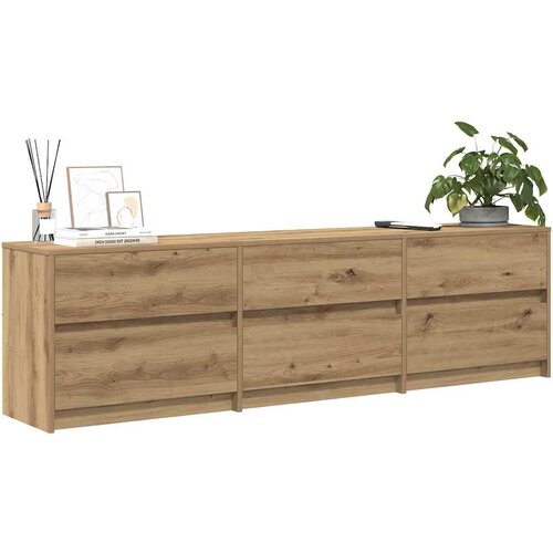  Jedinice Zidne 2 pcs Umjetnički hrast 180 x 34 x 50 cm Slike